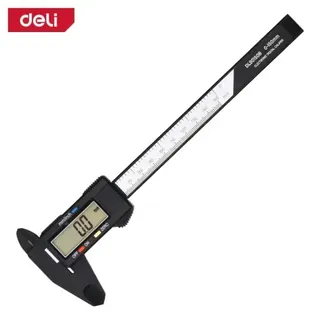 Digitalni šubler 0–150 mm Fiber Black Deli EDL90150B