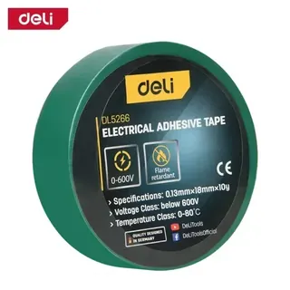 PVC izolir traka zelena 18 mm × 10 m Deli EDL5266