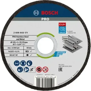 Rezna ploča PRO Inox 125×1 mm, ravna Bosch (2.608.603.171)