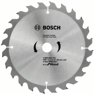 List za kružnu testeru ECO for Wood 190×20 mm, 24 zuba Bosch