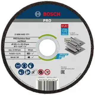 Rezna ploča PRO Inox 125×1 mm, ravna Bosch